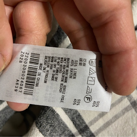 D2- AMERICAN HOLIC Plaid LINEN-Blend Maxi Dress - Picture 6 of 8